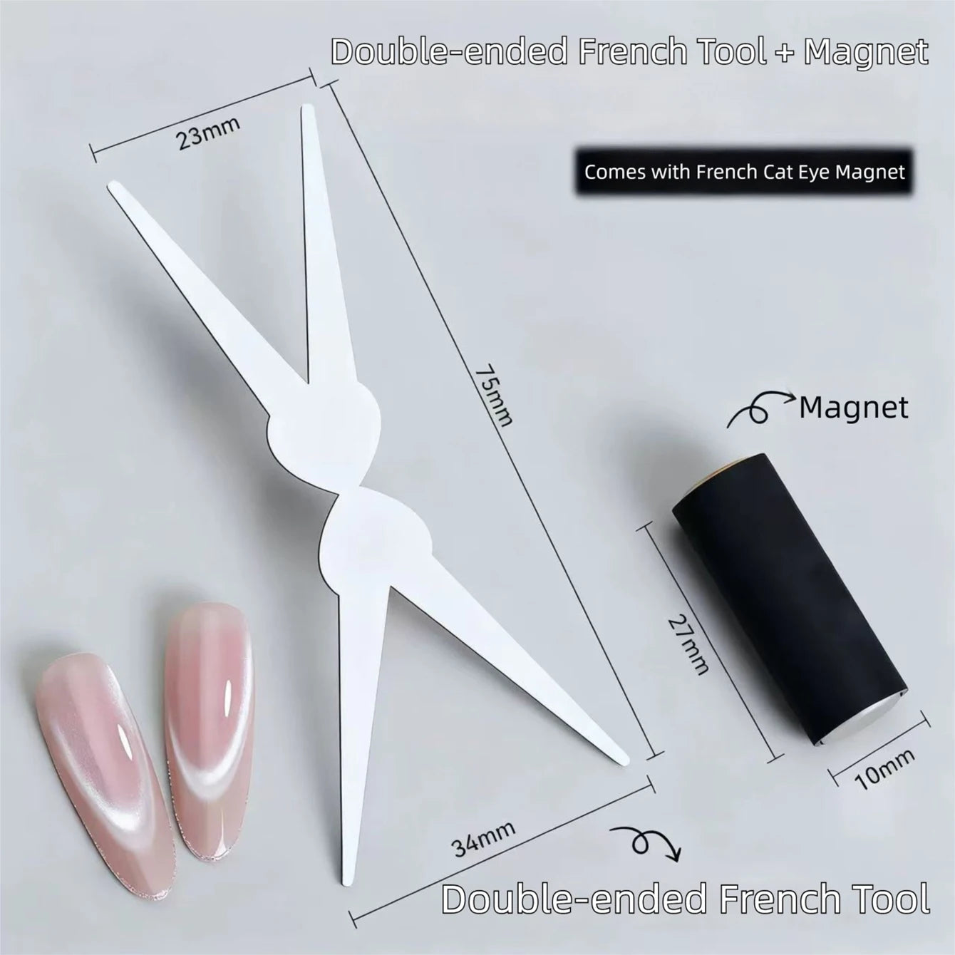 MIANEL New Upgrade 3-Second Hollow Cat Eye Magnet Strong Power Ring Magnet Fast Black Hole Effect for Magnetic Nail Art Beginner