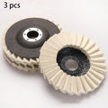 3Pcs Wool Wheel Polishing Disc for Louvered Surfaces, Mirror Polishing, and 115-Type Angle Grinder Polishing Pads